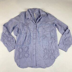 Anthropologie Hankerchief Button Down Shirt Women's Size M